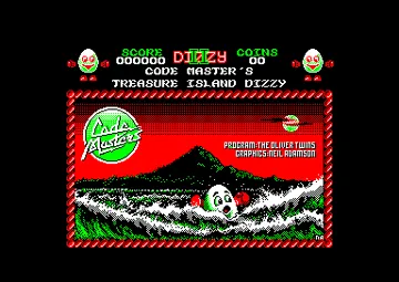 Dizzy II - Treasure Island Dizzy (UK) (1989) (Trainer) screen shot title